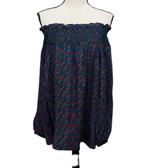 plenty by TRACY REESE Off-the-Shoulder Chemise Blouse top size small - Picture 7 of 10